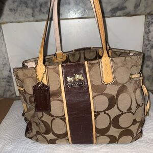 Coach Signature Charlie Stripe Tote Bag, coach bag